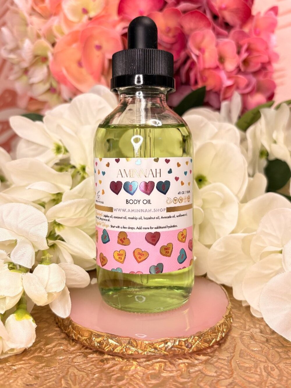 AMINNAH XOXO Kiwi Strawberry Body Oil – 4 oz